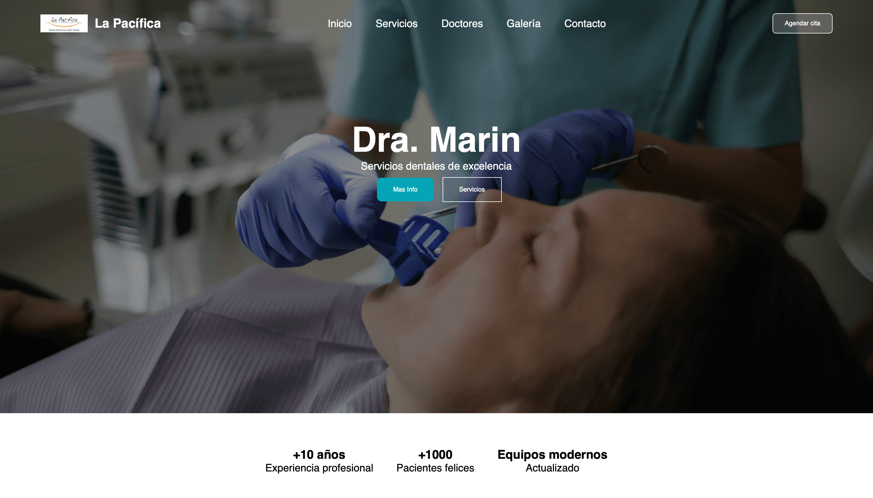 Captura del proyecto Clínica dental